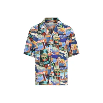 RHUDE Postcard Silk Shirt