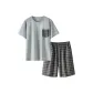 Light Gray+Dark Gray Plaid 8036