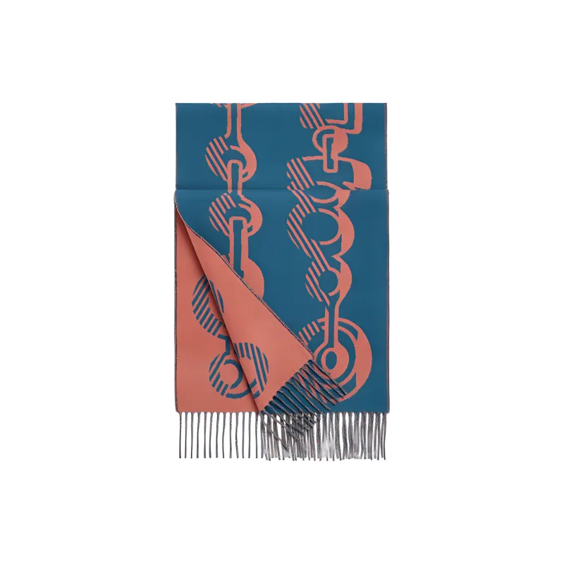 HERMES Cashmere Knit Scarves Women's-3