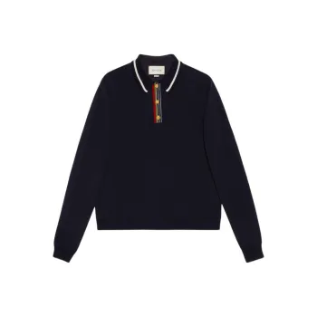 GUCCI Polo Shirt Men's Marine Blue