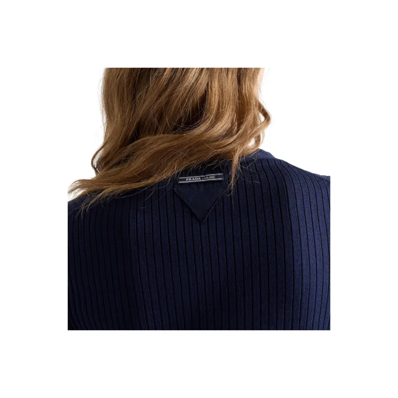 PRADA Knitted Cotton Cardigan-5