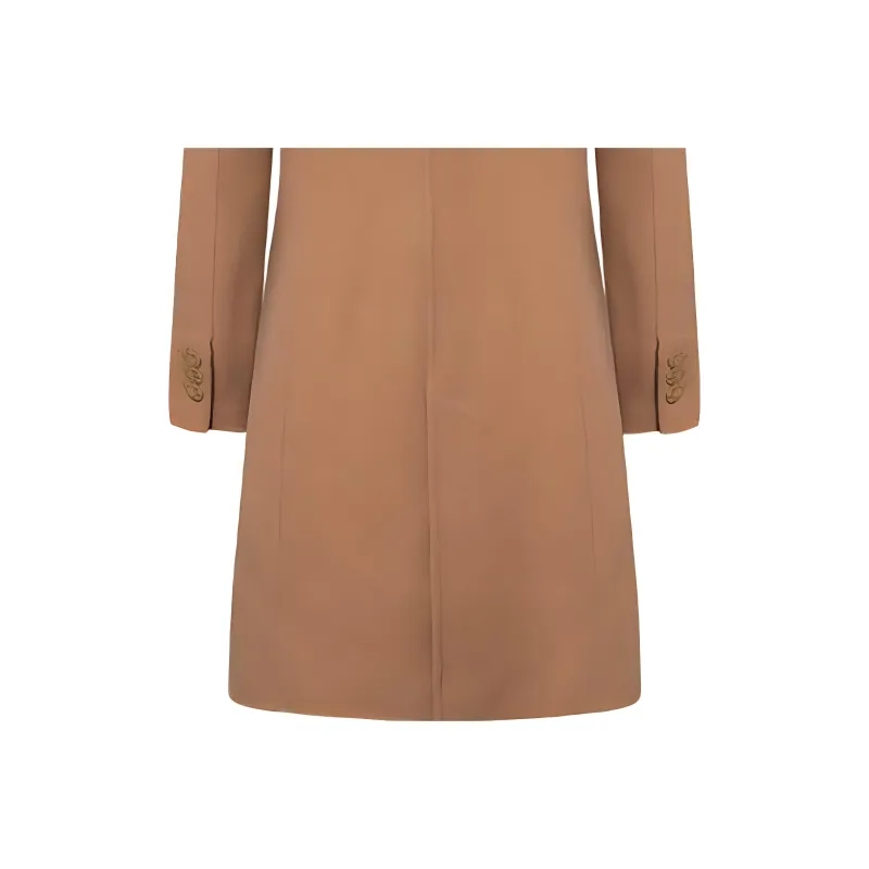 EMPORIO ARMANI Velvet feel Coat Women's Brown-3