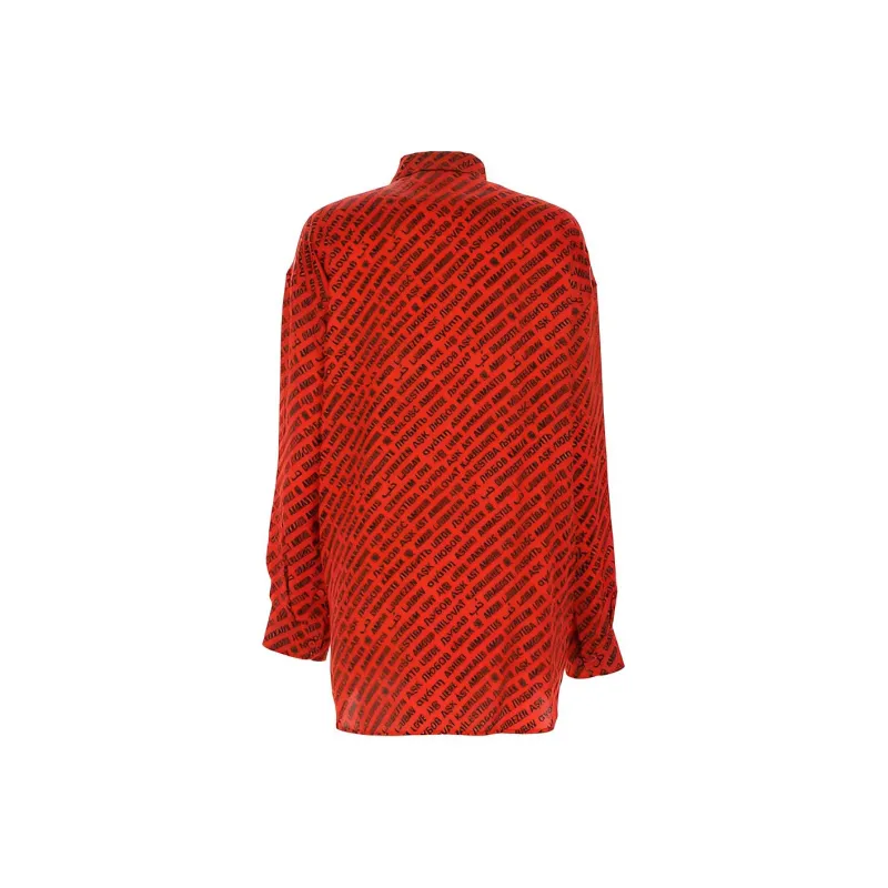 Balenciaga Shirt Regular Fit Women's Red-1