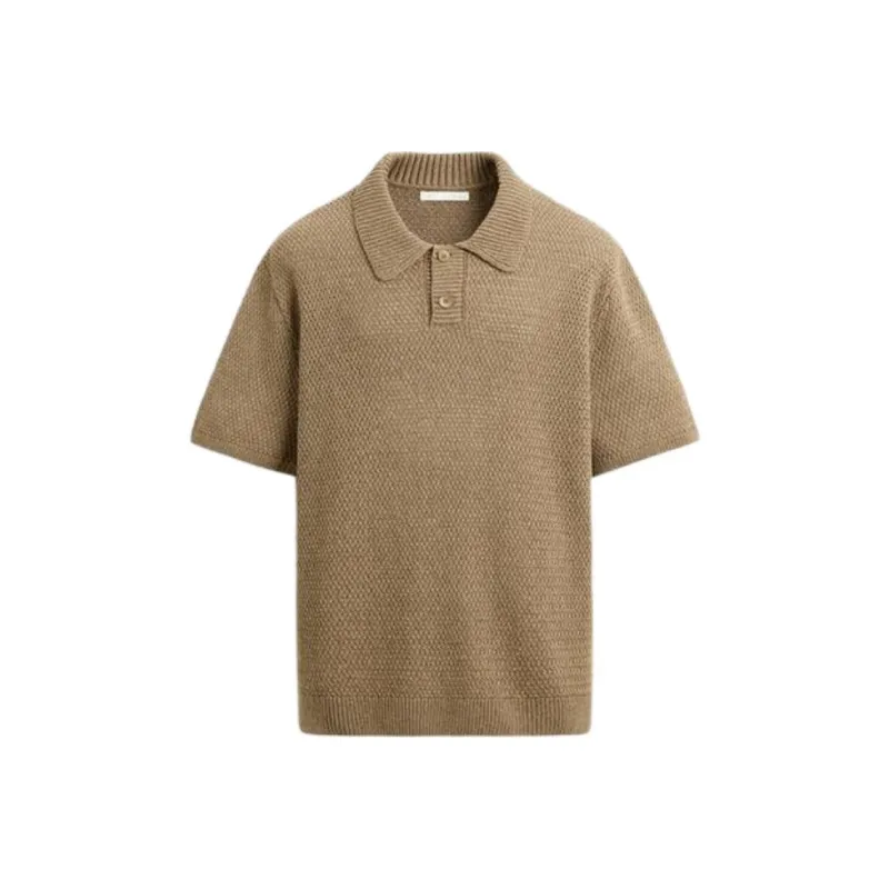 ZARA Polo Shirts Men Tan-0