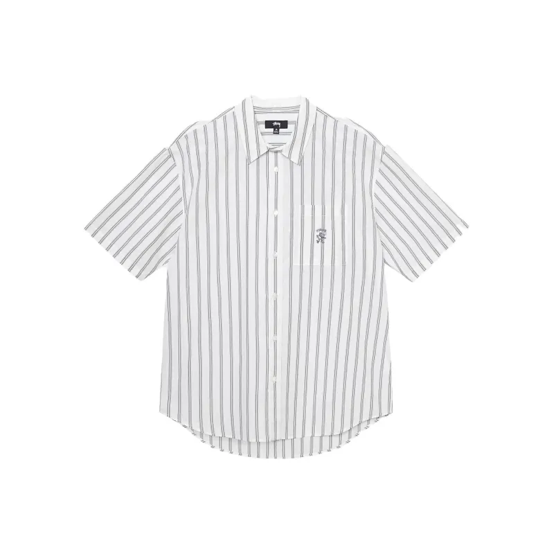 Stussy Boxy Striped Short Sleeve Shirt-0