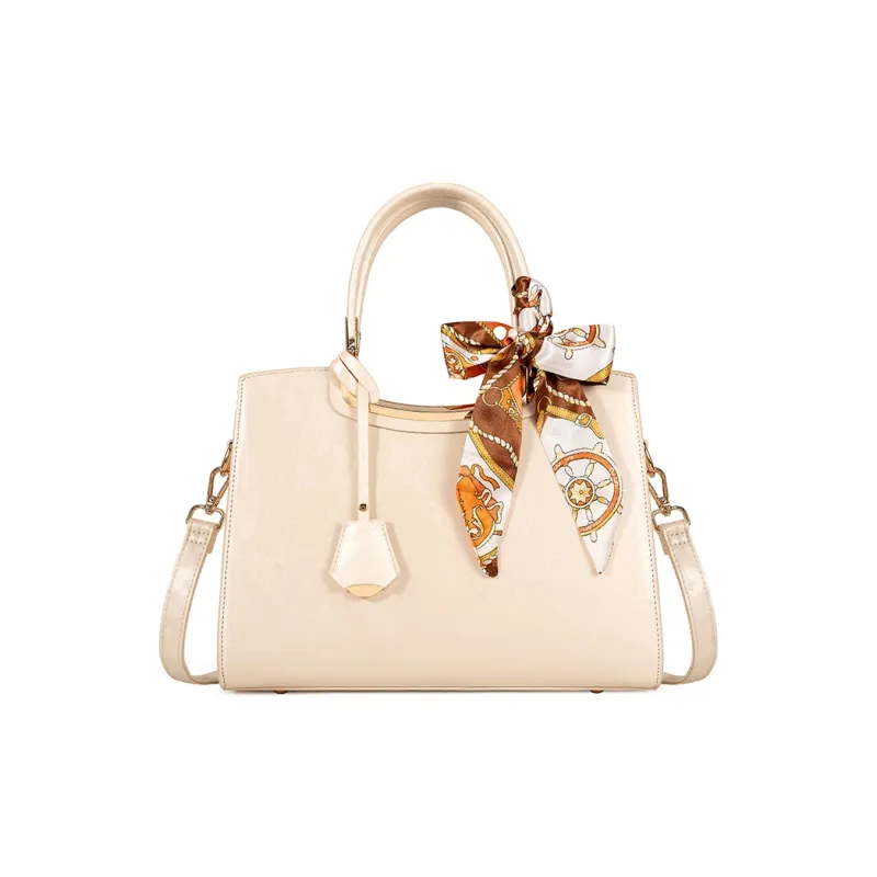 Vigno Synthetic Leather Handbag, One Shoulder, Crossbody Bag Regular Women's White-1