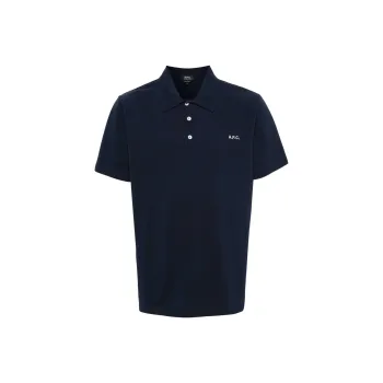 A.P.C Logo Embroidered Short Sleeved Polo Shirt
