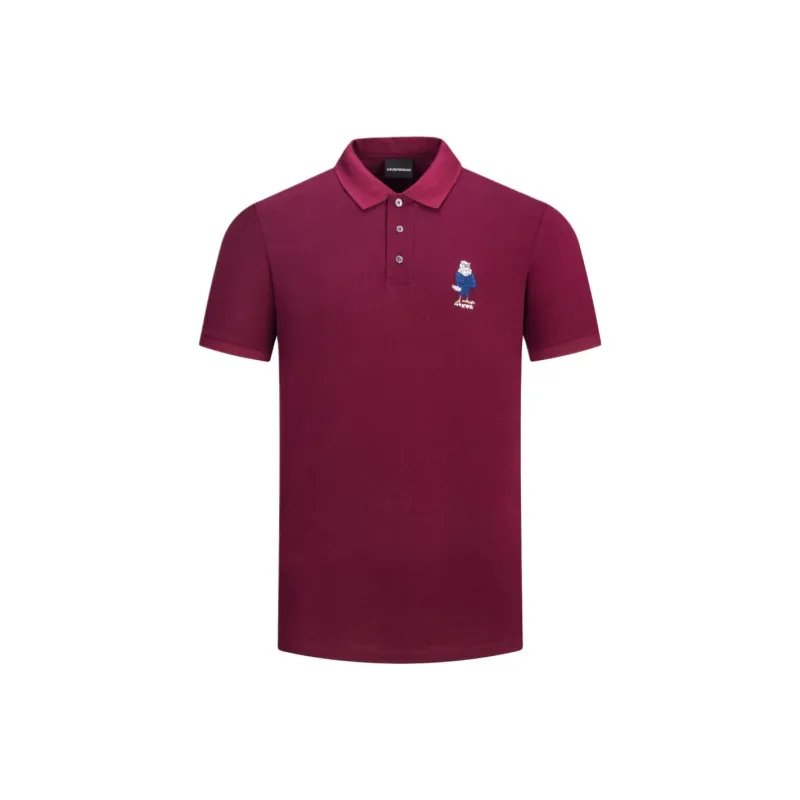 EMPORIO ARMANI EA Polo Shirts Men Burgundy-0