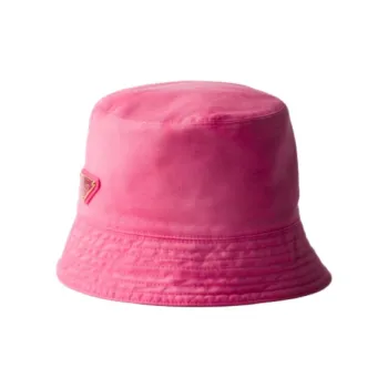 PRADA Cotton, Enamel, Metal Bucket Hats Unisex Pink