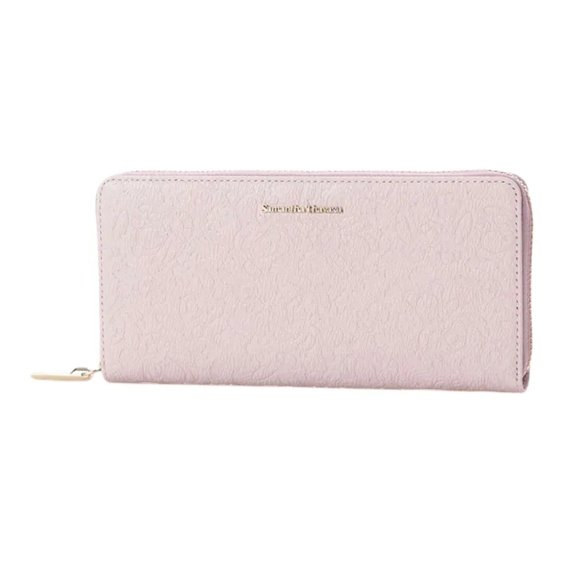 Disney Cow Leather Wallet Women's Pink-1