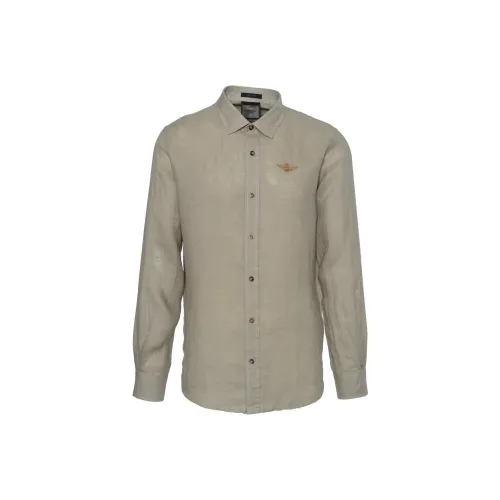 AERONAUTICA MILITARE 세이지 그린 남성 셔츠