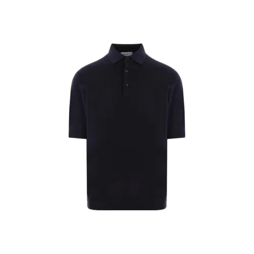LARDINI Knitwear Mens Black Gray Jacquard