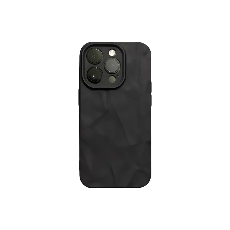Wei Xin Acrylic Material Solid Color Pleated Phone Cases Compatible With IPhone 16/15 Pro Max/Apple 13/14 Pro/Max-0