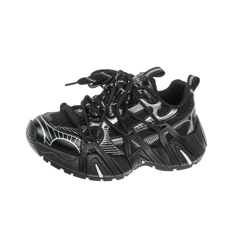 SUPEREDGE Shock Absorbers With Slip Resistant And Abrasion Resistant Properties Low Top Chunky Sneakers Unisex-0