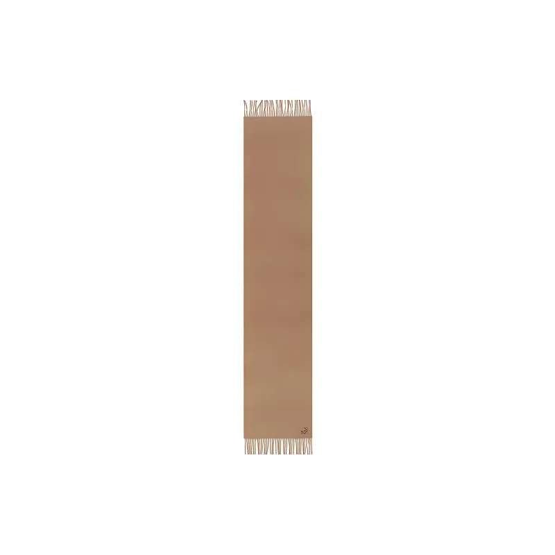 LOEWE Cashmere Knit Scarves Women's Camel-1