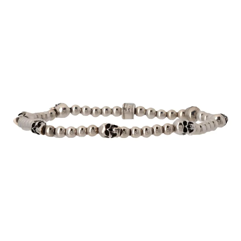 Alexander McQueen Beaded Skull Bracelet-0