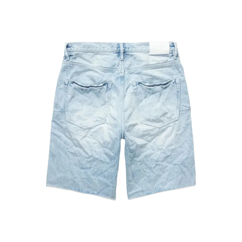 PURPLE BRAND Bleached Side Zip Shorts-1