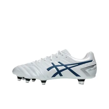 Asics DS LIGHT GAIN ST Slip Resistant Balance Soccer Shoes Men's White Gray Blue