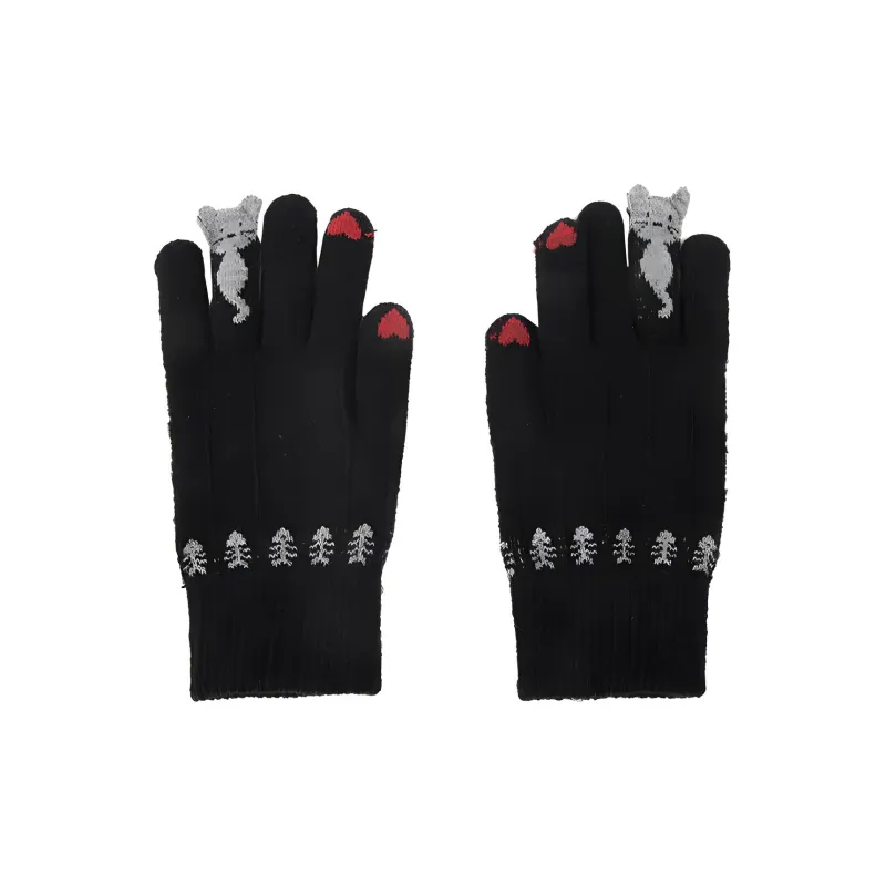 BAIJUAN Knit Gloves Unisex-4