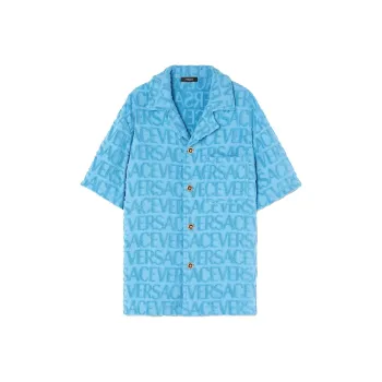 VERSACE Shirts Men Light Blue