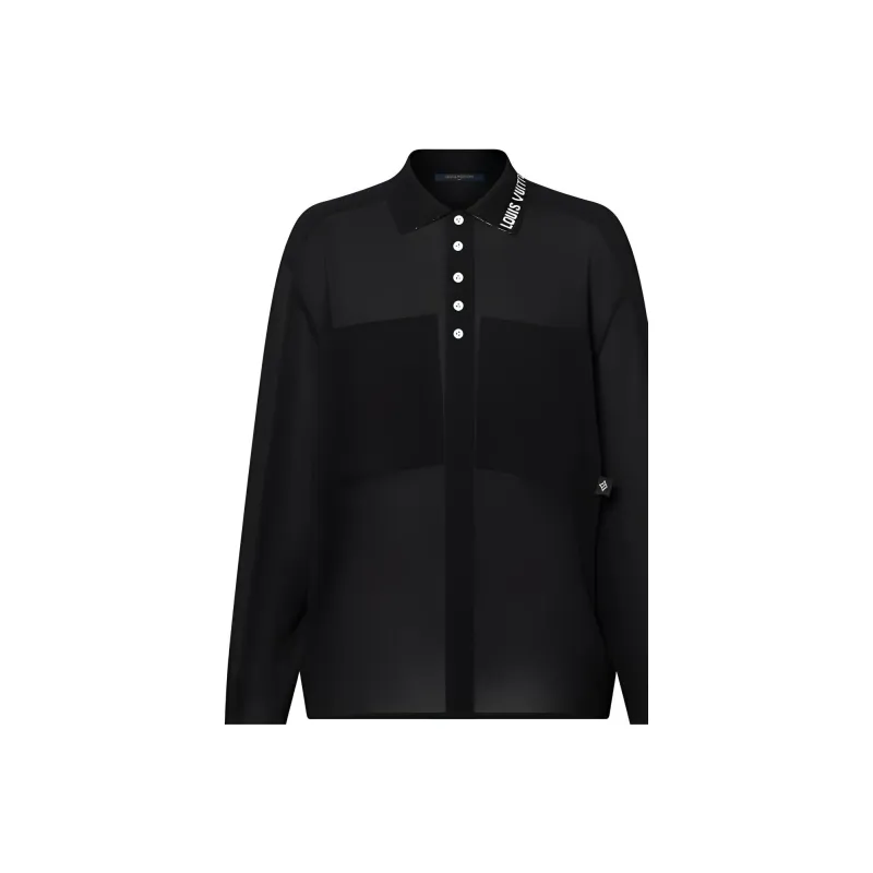 LOUIS VUITTON 1AFSCU Ribbed Collar Blouse-2