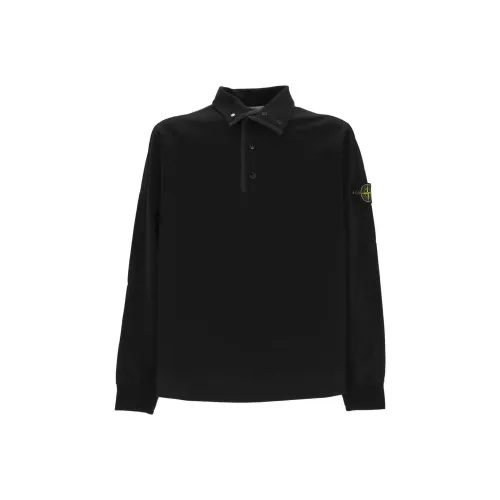 STONE ISLAND Long Sleeved Polo Shirt