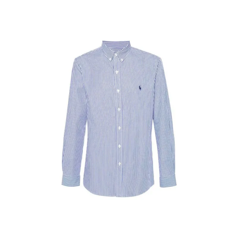Polo Ralph Lauren Logo Embroidered Pinstriped Shirt-0