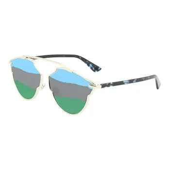 DIOR Alloy Aviator Sunglasses Women's Gold