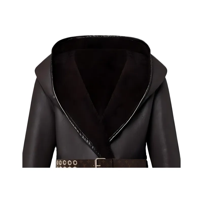 LOUIS VUITTON Signature Short Reversible Wrap Coat-4