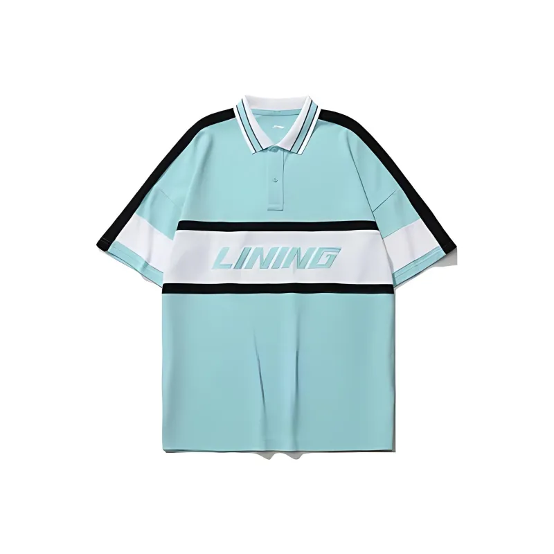 LiNing Sports Fashion Collection Polo Shirt Men's Clearwater Blue-0