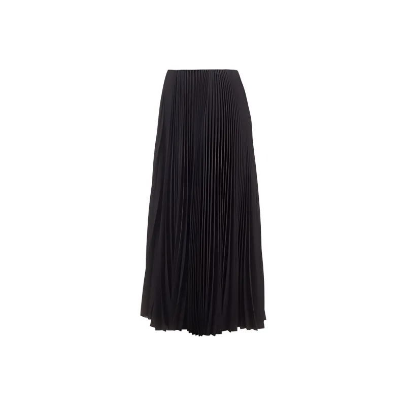 Balenciaga Pleated Midi Skirt 'Black'-2