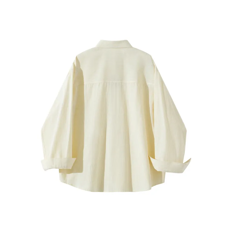 SOIE Shirt Unisex Yellow With White Stripes-2