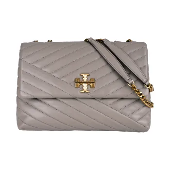 TORY BURCH Kira Leather Crossbody Bag Shoulder Bag Women's Gray