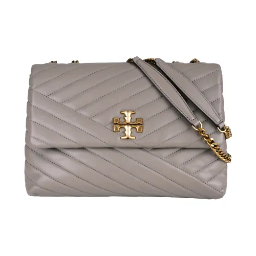 TORY BURCH Kira Leather Crossbody Bag Shoulder Bag Women's Gray