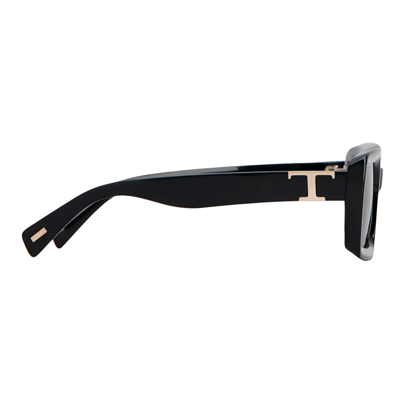 TOD'S Acetate Square Sunglasses Women's Black-3