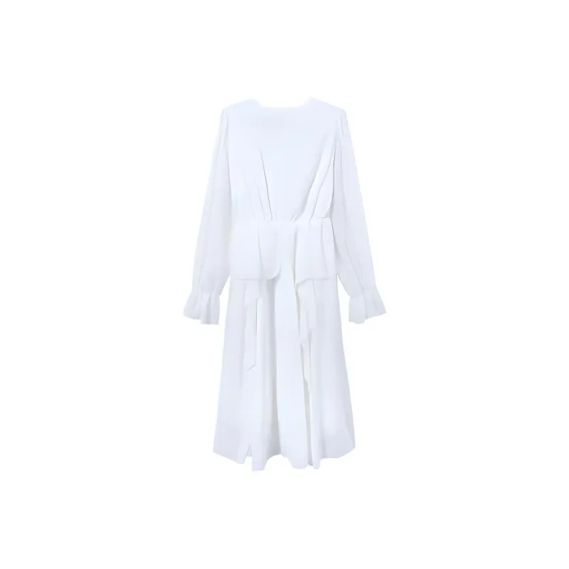 Lookinto Long Sleeved Dresses Women's Apricot-1