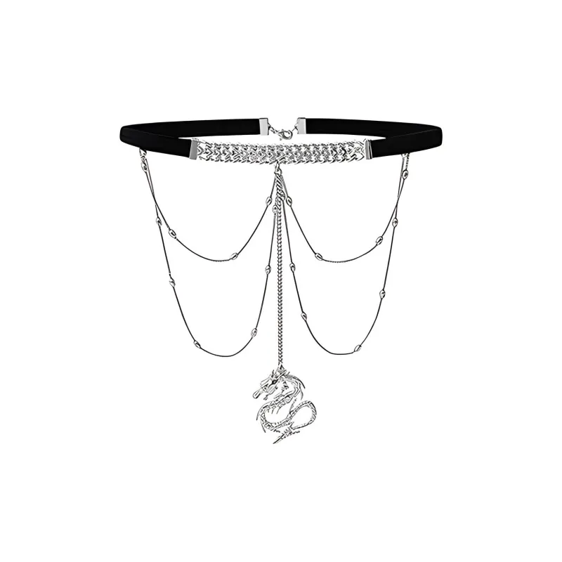 AAJF Body Chains Women's Dragon Shaped Pendant Thigh Chain-0