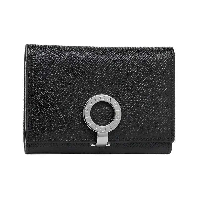 BVLGARI Grain Calfskin Key Pouch Women's Black-0
