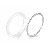 Chalcedony Bangle+Traditional Style Plain Band Bangle[Silver]
