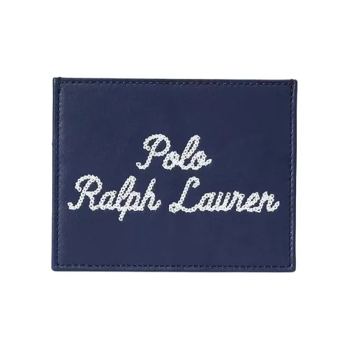 Polo Ralph Lauren Leather Card Holder Unisex Marine Blue
