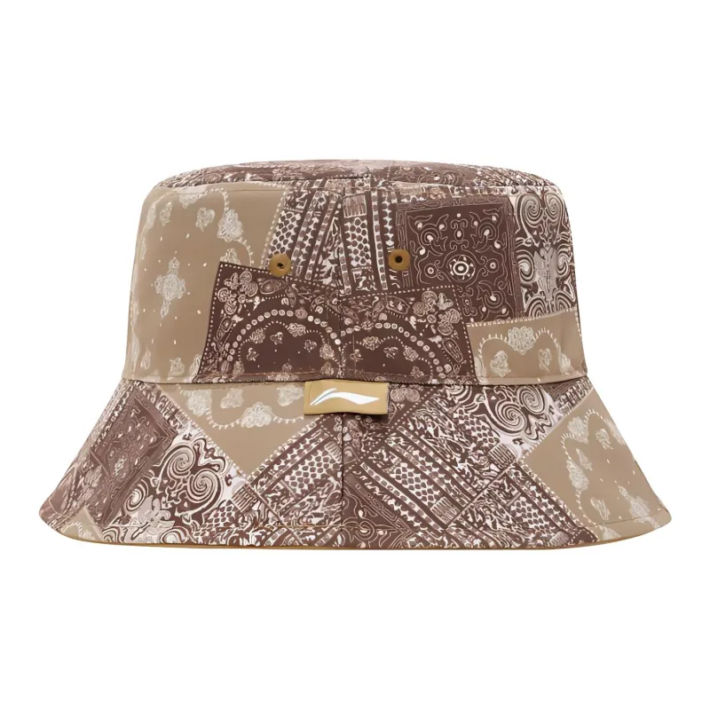 LiNing Bucket Hat Olive Green Print-7