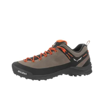 SALEWA Non slip Support Low Top Hiking Shoes Men's Black Umber