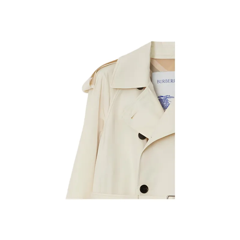 Burberry Short Belted Trench Coat-5