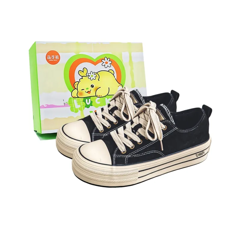 Budding Bear Height Increasing Abrasion Resistant Breathable Low Top Canvas Shoes Men's-12
