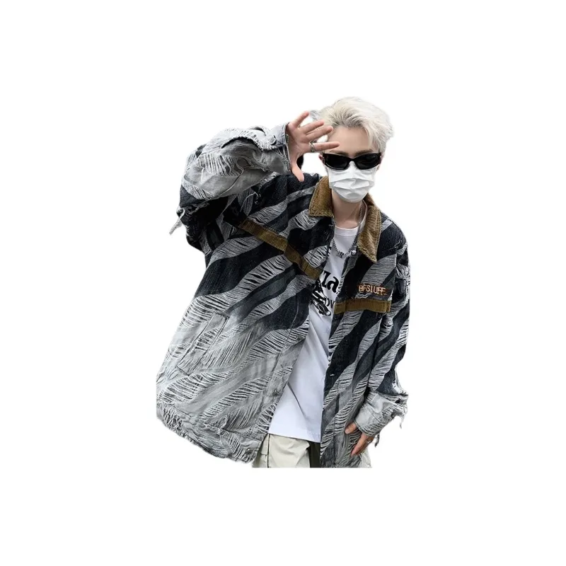 NEAR HERE Denim Jackets Unisex-25