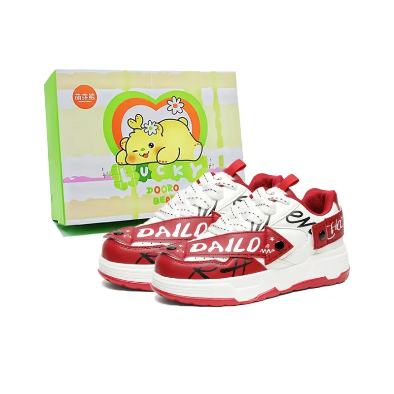 Budding Bear Slip Resistant, Abrasion Resistant, Lightweight Low Top Skateboard Shoes Unisex Box-8