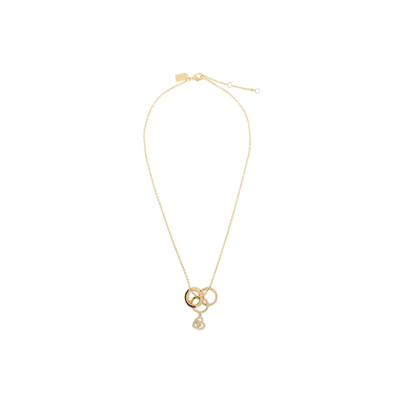 COACH Embellished Heart Pendant Chain Necklace-1