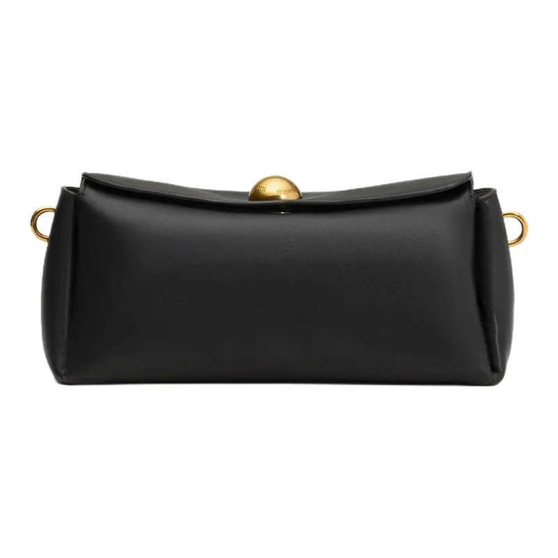 AMIPARIS Shiny Leather Shoulder Bag Women's Black-0