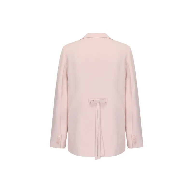 CHIWAWAMEME Cropped Coat Women's Gray Pink-1