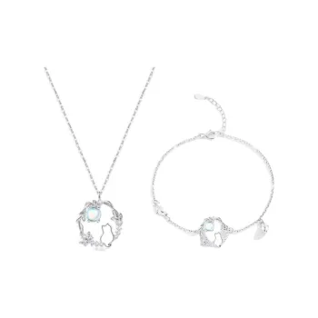 BHI Shiny Zircon Necklaces Women's Bestie Set